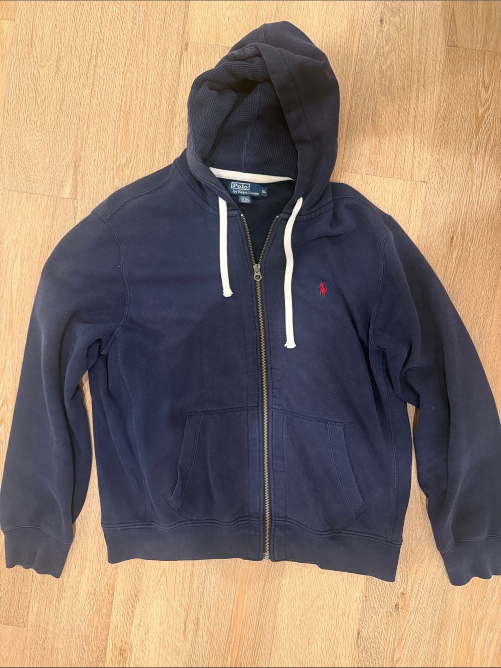 Men’s Polo by Ralph Lauren Navy Full-Zip Hoodie with Red Pony